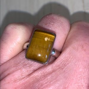 Beautiful Faux Brown Stone Ring